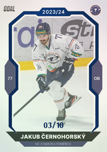 Černohorský Jakub 23-24 GOAL Cards Chance liga Blue #77