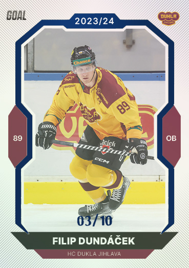 Dundáček Filip 23-24 GOAL Cards Chance liga Blue #90
