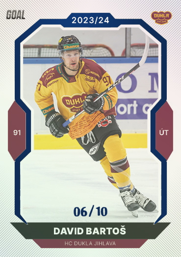 Bartoš David 23-24 GOAL Cards Chance liga Blue #93