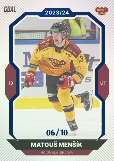 Menšík Matouš 23-24 GOAL Cards Chance liga Blue #96