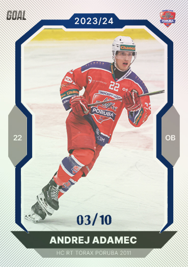 Adamec Andrej 23-24 GOAL Cards Chance liga Blue #259