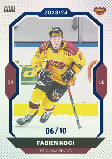 Kočí Fabien 23-24 GOAL Cards Chance liga Blue #287