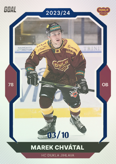 Chvátal Marek 23-24 GOAL Cards Chance liga Blue #288