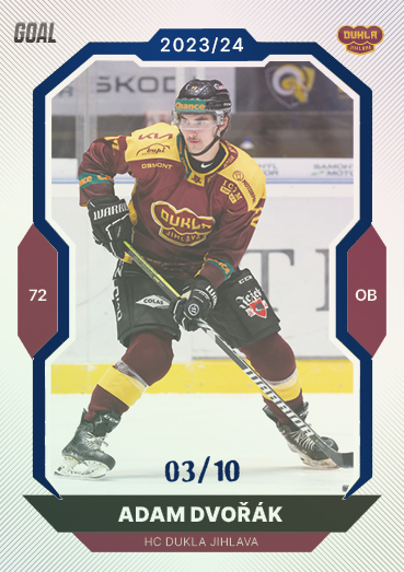Dvořák Adam 23-24 GOAL Cards Chance liga Blue #289