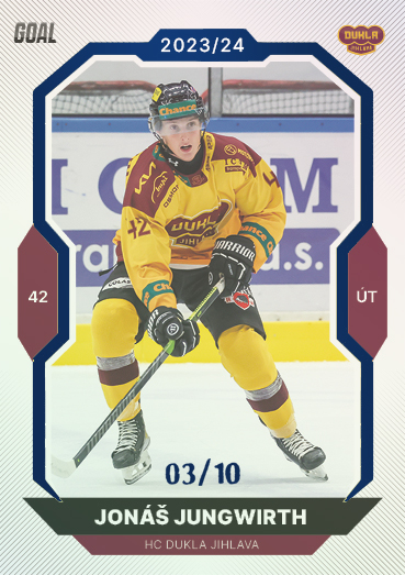 Jungwirth Jonáš 23-24 GOAL Cards Chance liga Blue #291