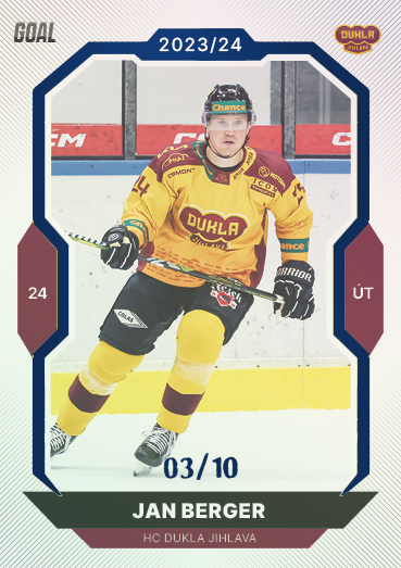 Berger Jan 23-24 GOAL Cards Chance liga Blue #293