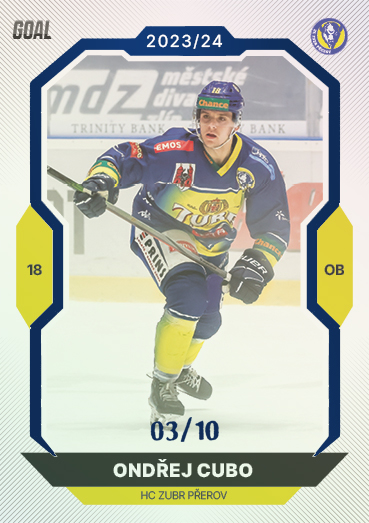 Cubo Ondřej 23-24 GOAL Cards Chance liga Blue #300