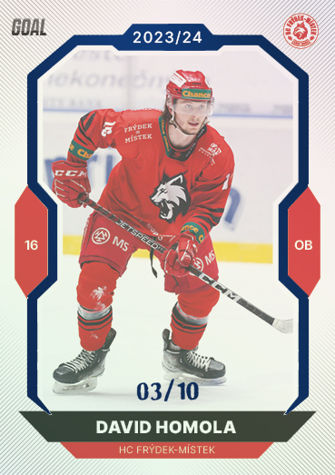 Homola David 23-24 GOAL Cards Chance liga Blue #316