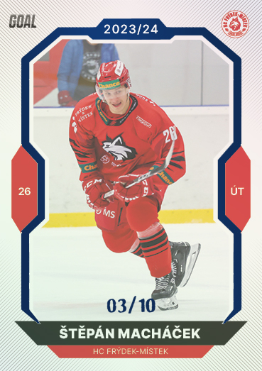 Macháček Štěpán 23-24 GOAL Cards Chance liga Blue #320