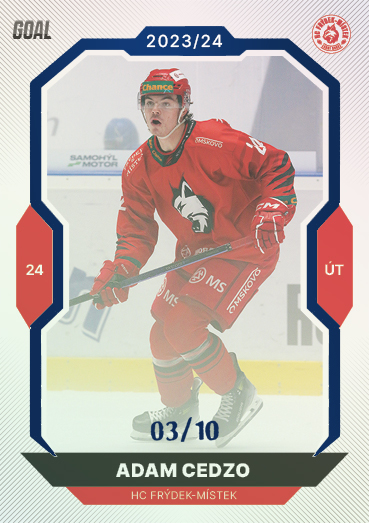 Cedzo Adam 23-24 GOAL Cards Chance liga Blue #323