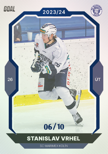Vrhel Stanislav 23-24 GOAL Cards Chance liga Blue #351