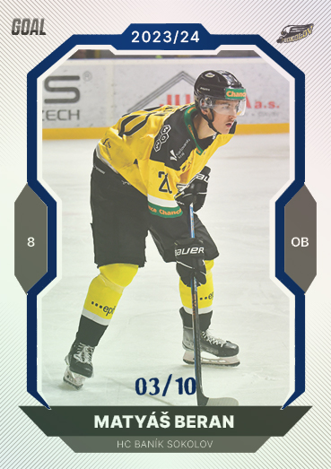 Beran Matyáš 23-24 GOAL Cards Chance liga Blue #361