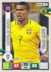 Costa Douglas 2018 Panini Adrenalyn XL Road to WC Team Mate #BRA-16