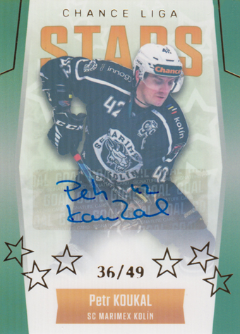 Koukal Petr 22-23 GOAL Cards Chance liga Stars Autograph #ST-9