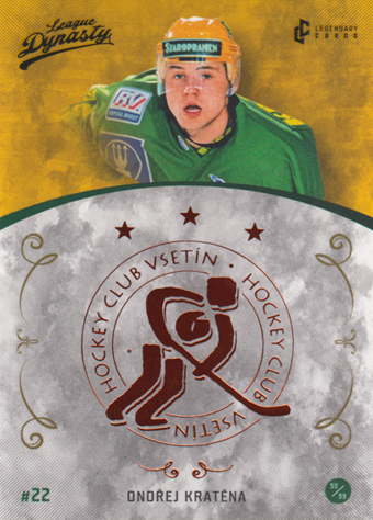Kratěna Ondřej 2021 Legendary Cards League Dynasty Copper #118