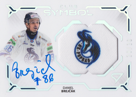 Brejčák Daniel 24-25 Tipos Extraliga Club Symbol Silver Auto #CS-DB