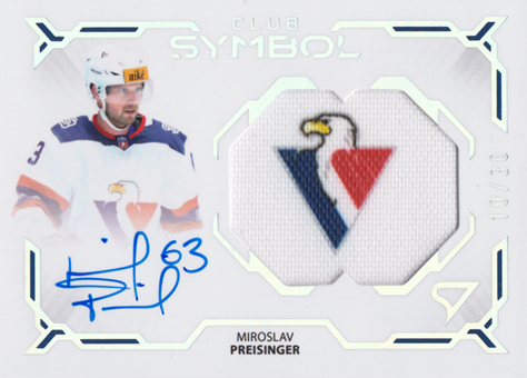 Preisinger Miroslav 24-25 Tipos Extraliga Club Symbol Silver Auto #CS-MP
