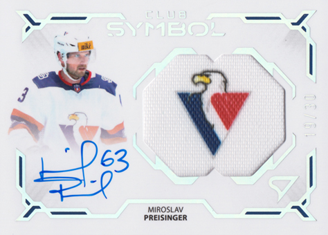 Preisinger Miroslav 24-25 Tipos Extraliga Club Symbol Silver Auto #CS-MP