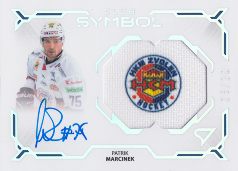 Marcinek Patrik 24-25 Tipos Extraliga Club Symbol Silver Auto #CS-PM