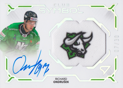 Ondrušek Richard 24-25 Tipos Extraliga Club Symbol Silver Auto #CS-RO