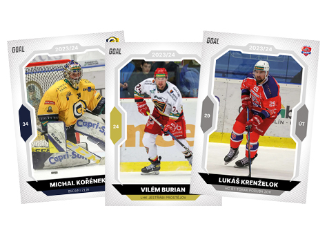 Kompletní set 23-24 GOAL Cards Chance liga řadové karty #1-196
