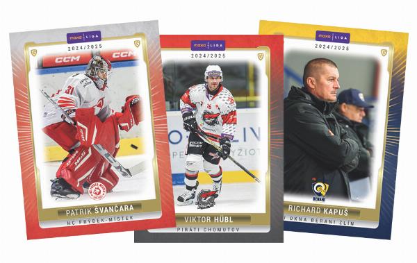 Kompletní set 24-25 GOAL Cards Maxa liga řadové karty #1-356
