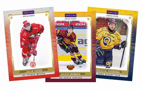 Kompletní set 24-25 GOAL Cards Maxa liga řadové karty #357-456