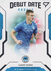 Csáno Lukáš 20-21 Fortuna Liga Debut Date Rookie #DR8
