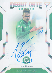 Vais Jonáš 20-21 Fortuna Liga Debut Date Rookie Auto #DR1