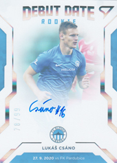 Csáno Lukáš 20-21 Fortuna Liga Debut Date Rookie Auto #DR8