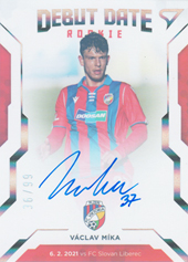 Míka Václav 20-21 Fortuna Liga Debut Date Rookie Auto #DR9