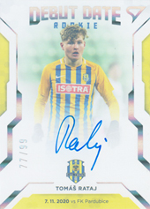 Rataj Tomáš 20-21 Fortuna Liga Debut Date Rookie Auto #DR18