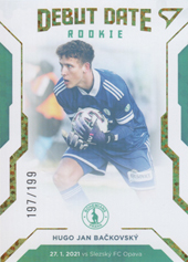 Bačkovský Hugo Jan 20-21 Fortuna Liga Debut Date Rookie Limited #DR4