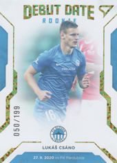Csáno Lukáš 20-21 Fortuna Liga Debut Date Rookie Limited #DR8