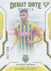 Večerka Dalibor 20-21 Fortuna Liga Debut Date Rookie Limited #DR17