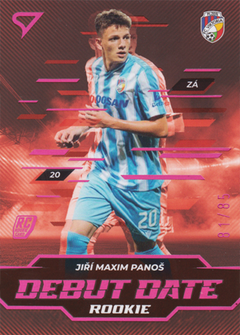 Panoš Jiří Maxim 24-25 Chance Liga Debut Date Rookie Pink #DD-1