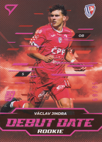 Jindra Václav 24-25 Chance Liga Debut Date Rookie Pink #DD-7