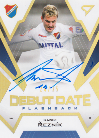 Řezník Radim 23-24 Fortuna Liga Debut Date Flashback Auto #DFS-RR