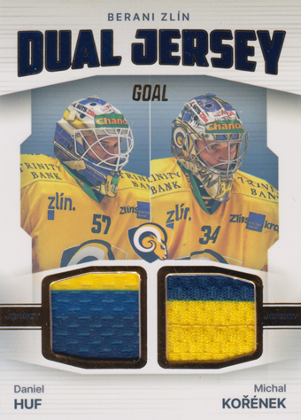 Huf Kořének 23-24 GOAL Cards Chance liga Dual Jersey Blue #JD-1