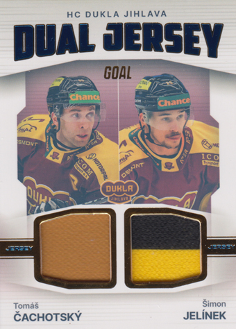 Čachotský Jelínek 23-24 GOAL Cards Chance liga Dual Jersey Blue #JD-9