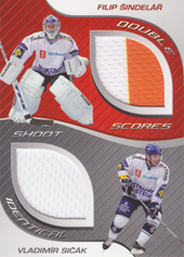 Šindelář Sičák 09-10 OFS Plus Double Jersey Identical Cards #J-17