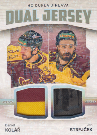 Kolář Strejček 23-24 GOAL Cards Chance liga Dual Jersey Neon #JD-10