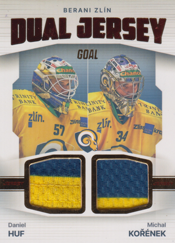 Huf Kořének 23-24 GOAL Cards Chance liga Dual Jersey Red #JD-1