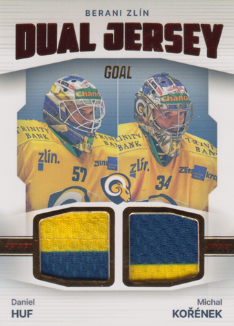 Huf Kořének 23-24 GOAL Cards Chance liga Dual Jersey Red #JD-1