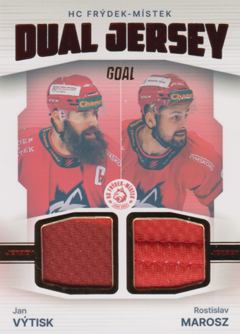 Výtisk Marosz 23-24 GOAL Cards Chance liga Dual Jersey Red #JD-12