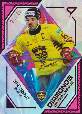 Záborský Tomáš 24-25 Tipos Extraliga Diamonds of the League Pink #DL-21