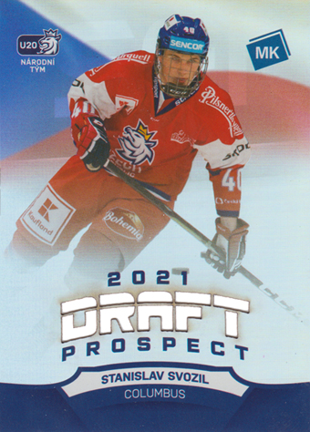 Svozil Stanislav 2021 MK Reprezentace Draft Prospects Rainbow Laser #DP1