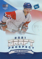 Brabenec Jakub 2021 MK Reprezentace Draft Prospects Rainbow Laser #DP4
