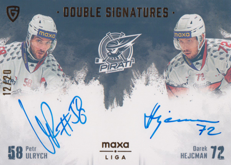 Ulrych Hejcman 24-25 GOAL Cards Maxa liga Double Signatures Gold #DS-UH