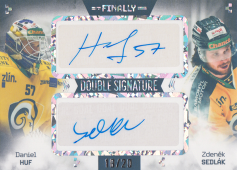Huf Sedlák 23-24 GOAL Cards Finally Double Signature Rainbow #DS-2